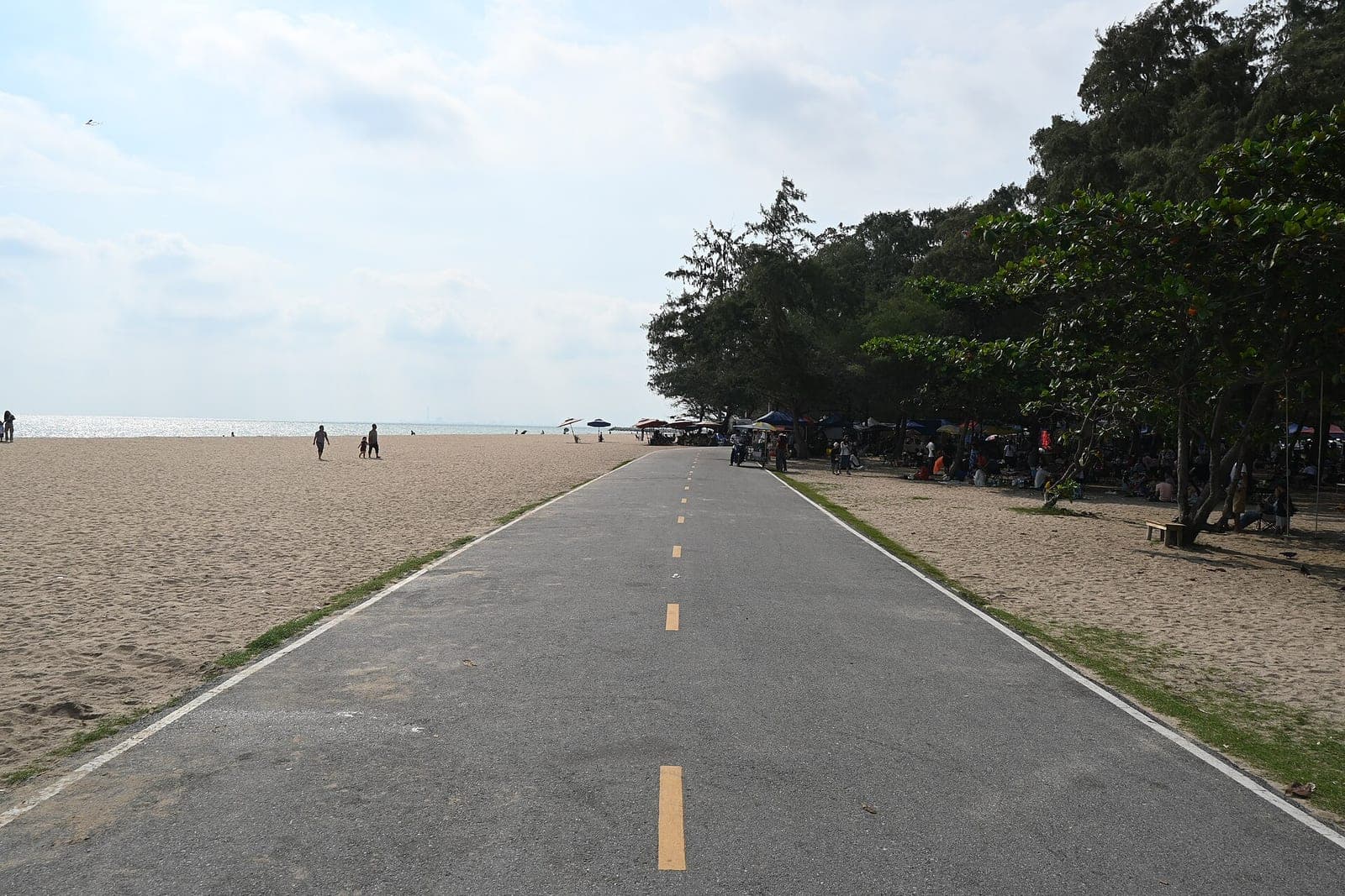 ถนนเลียบชายหาดพัทยาในตอนกลางวัน